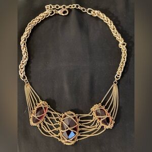 Faceted Crystal Statement Necklace